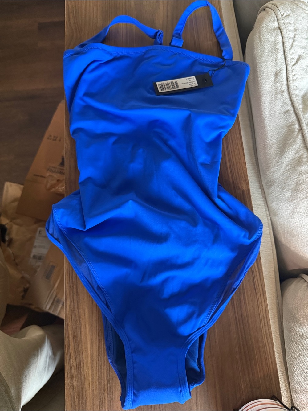 TA3 NWT Squarey One Piece Mesh Contour Swimsuit Size XL Short - Picture 3 of 8